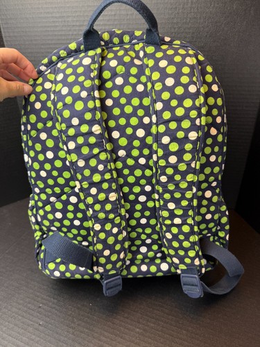 Zaino campus Vera Bradley LUCKY DOTS blu navy verde bianco - Foto 3 di 16