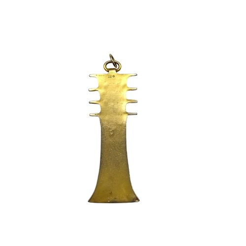 Djed Pillar Pendant MMA King Tut Reproduction 1976 Egyptian Amulet Gold Tone - Bild 5 von 9