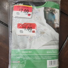 2014 Plaid Bucilla Garden Girl Stamped Pillowcases Emboridery Kit WM45367 New