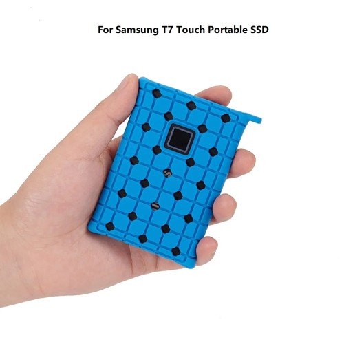 For Samsung T7 Portable External SSD Fingerprint Silicone Protective Cover Case - Picture 14 of 16