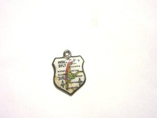 Antiker Silberanhänger Emaille Wappen Insel Sylt (800er) OM5293