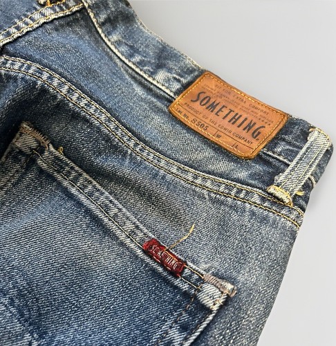 Mujer Edwin S505 Something Ribete Denim Talla 29x25 Desteñido Grunge Y2K - Imagen 3 de 4