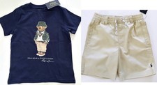NWT, Boys POLO RALPH LAUREN Set of 2. Polo Bear Tee Shorts. Size 5. Eu 110