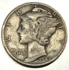 1942-P Mercury Dime 10c Circulated 90% Silver - 1835