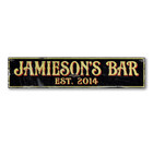 Custom Bar Est Date Sign - Rustic Hand Made Distressed Wood