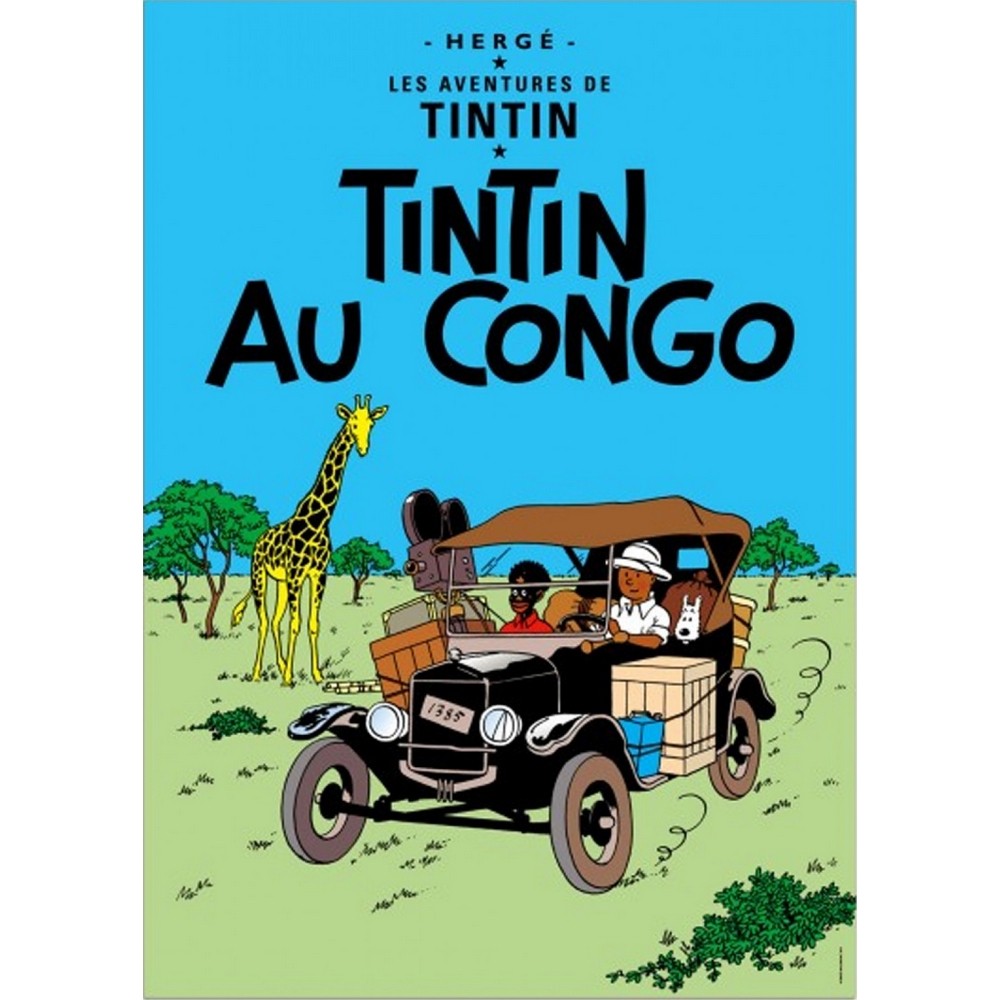 Poster Moulinsart Album de Tintin: Tintin au Congo 22010 (50x70cm)