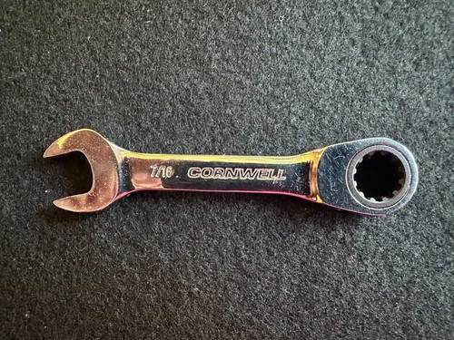 Cornwell 7/16 CRW1414SB 120-Tooth SAE Stubby Ratcheting Combination Wrench - Picture 2 of 6