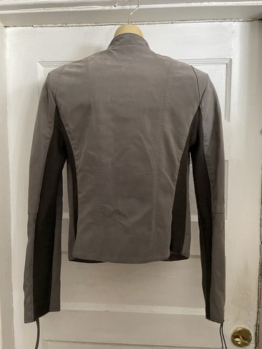 Free People Steel Mill grau schwarz cool & sauber vegan Kunstleder Motorradjacke 8 - Bild 2 von 7