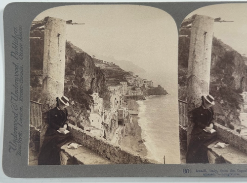 Amalfi Italie Couvent Capucin Scène Visualisée Comme Un Longfellow Étonné Stéréo - Photo 2/4