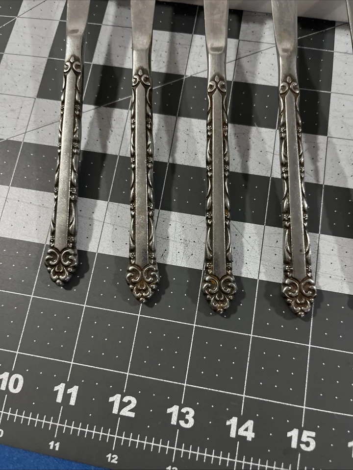 Ecko Eterna Mary Ellen (5) Dinner Knives Stainless Flatware - Image 2 of 4