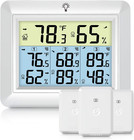 Weather Station Wireless Indoor Outdoor Thermometer with 3 Sensors, Remote Tempe