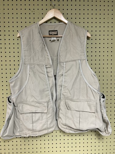 Vintage SafTBak Tan Zip Duck Bird Hunting Shooting Vest  Mens Size Small/Medium - Picture 1 of 13