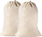 2 Pack - Extra Large Cotton Laundry Bag Heavy Duty Large Laundry Bags 24 x 36 Ne