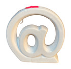 White Ceramic @ “At” Symbol Figurine Home Office Decor Unique Present 