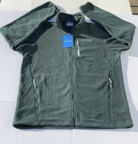 Columbia Men's Regular Fit Full Zip Fleece Jacket, Size Medium, Spruce Green New - Picture 3 of 8