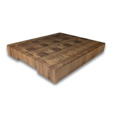 XXL Stirnholz Schneidebrett Eiche 50x40x6 cm – Spezial-Saftrille – Premium Quali
