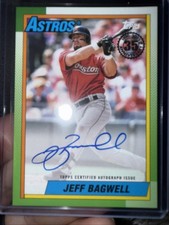 2025 Topps Series 1 - 1990 Topps Baseball Autographs Jeff Bagwell #90AU-JBA (AU)