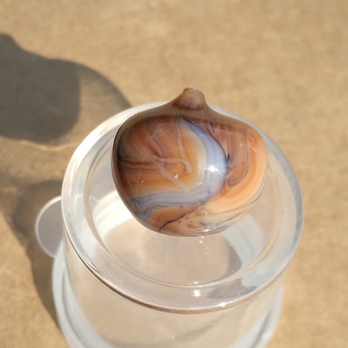 0.62" Vintage Ravenswood Blue Raven "Acorn" Cullet Marble- a63 - Picture 11 of 24