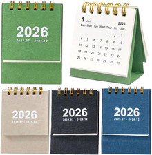 Mini Desk Calendar 2025-2026,4Pack Small Desk Calendar,Runs from July 2025 to De