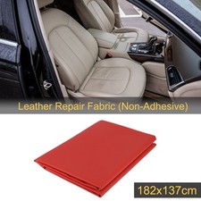72" x 54" Leather Fabric Leather Repair Patch for Car Seat Sofa Trim Red