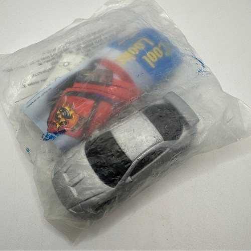 Coche deportivo vintage McDonalds Happy Meal Toy Hot Wheels 2001 aspecto genial plateado