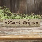 Stars & Stripes Wooden Sign 2.75x13 VHC Brands