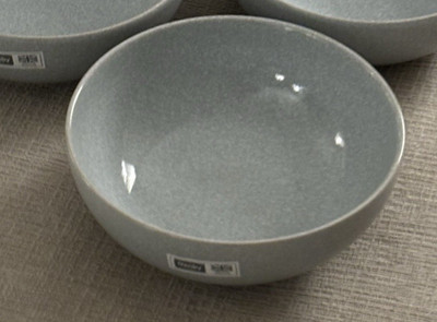 DENBY Coupe Cereal Bows DOVE GREY Set of 2 Stoneware - NWT