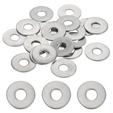 20 Pcs M6 304 Stainless Steel Flat Washers 6.4mm ID 18mm OD 1mm Thick