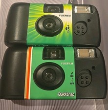 2 Units Fuji Disposable Camera Shells Empty for Crafts/Parts No Film Inside