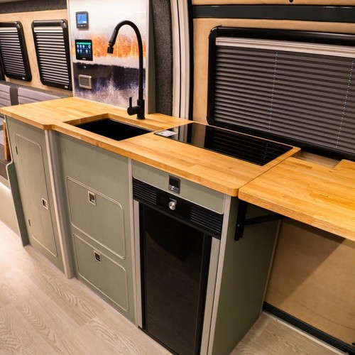 Wohnmobil Rollo Fliegengitter Wohnwagen Camper Van Umbau Wohnmobil creme grau schwarz - Bild 24 von 84