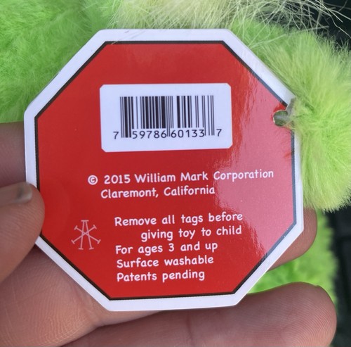 2015 Feisty Pets Grayson The Glutton Monster Plush With Tags New - Picture 8 of 13