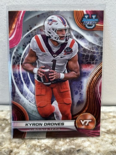 2024 Bowman's Best U Kyron Drones No. 52 Virginia Tech Hokies - Picture 1 of 2