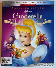 Cinderella II & III 2 Disney Movie Collection Blu-Ray DVD Combo Pack 3-Disc 611