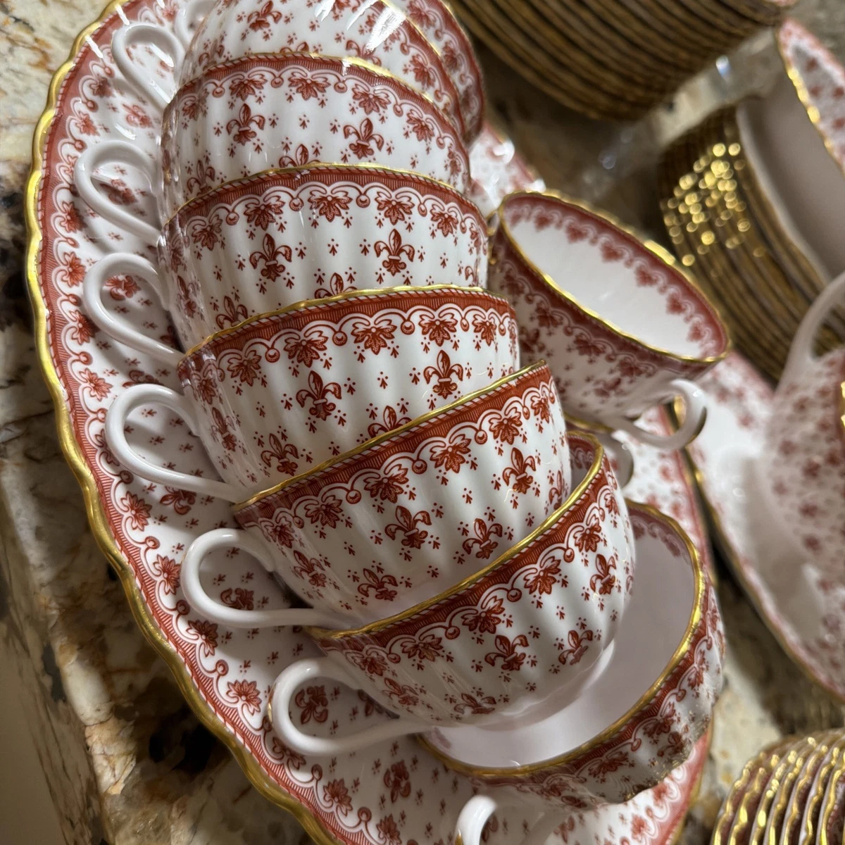 Spode Fleur De Lys Red for sale | eBay