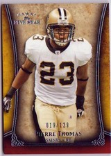 Pierre Thomas 2011 Topps Five Star #56 Base Card numbered 19/129 Thick Stock