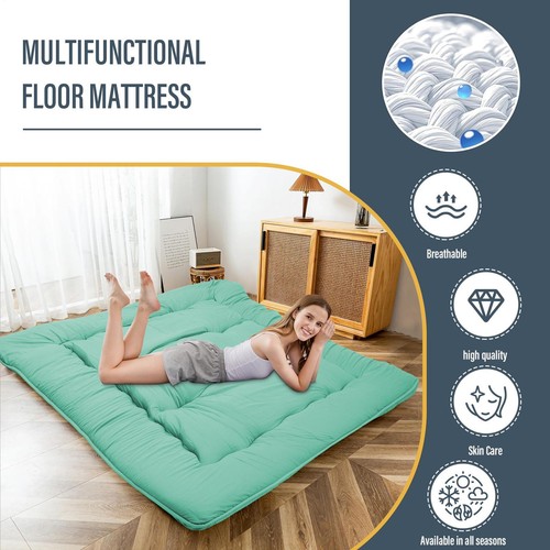 4" Thicken Tatami Sleeping Pad Queen Size Japanese Floor Mattress Futon Mattress - Picture 4 of 11