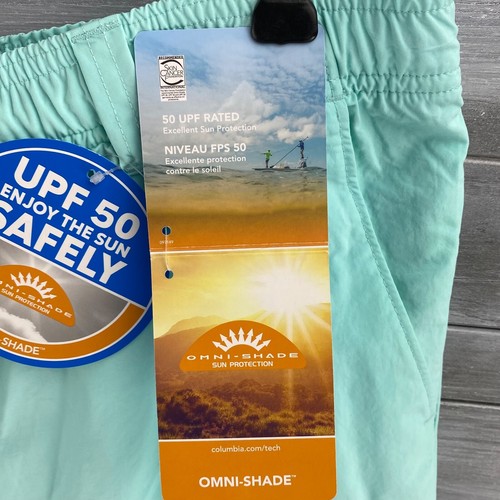 Columbia PFG Omni-Shade Damenshorts XL meergrün UPF 50 Reißverschluss Pkt 5" Schrittlänge - Bild 8 von 17