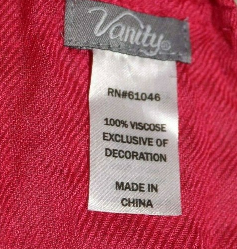 Lightweight Fashion Infinity Scarf Magenta 23x61" Soft Vanity Sequins Stripes - Picture 7 of 8