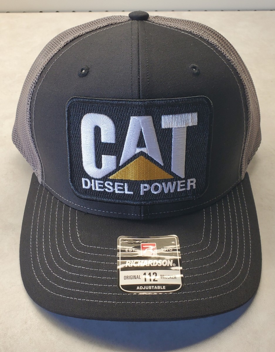 Cappello Regolabile Uomo Cappello Trucker Vintage Caterpillar CAT - Patch Retrò, Schienale In Rete Patch Diesel - Foto 4