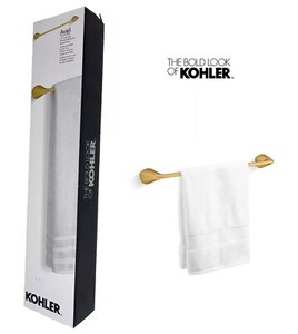 KOHLER Avail 18-in Vibrant Brushed Moderne Brass Wall Mount Single Towel Bar