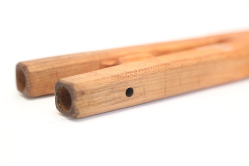 Cylja Dyjare, albanische Doppelflöte Holzbläser Shepheard Musikinstrument, 37 cm - Bild 9 von 11