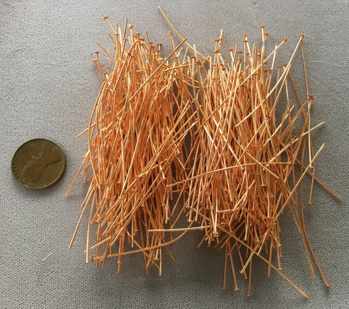 2 Brutto (288) Beadsmith verkupferte Kopfnadeln 2,25", 0,029" Durchmesser (21 Stärke) - Bild 1 von 2