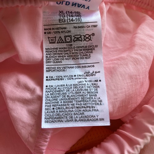 Old Navy Youth Girls Nylon Swim Shorts Sz XL 14-16 Pink Drawstring UPF 40 New - Picture 8 of 8