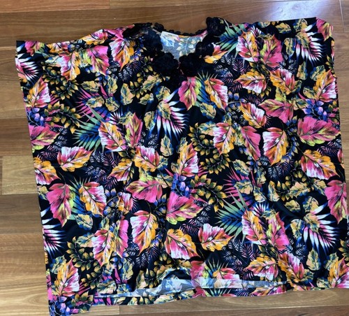 Keon Couture Design Dress Moomoo Kaftan Floral Colourful One Size Flowy Summer - Picture 10 of 11