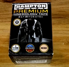 Hampton Adams (2 Pack) Premium Kinesiology Tape | 2 Count (Pack of 1), Beige 