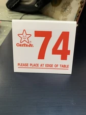 Classic Carl's Jr Table Tent Sign 74