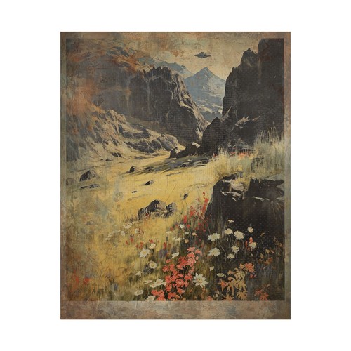 Vintage UFO FLOWERS Wall Art, Retro Sci-Fi Botanical Decor, Alien Nature Poster - Picture 15 of 17