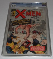 X-Men # 6...CGC Universal slab..5.0  VG-F grade..1964 comic with Sub-Mariner-bfg