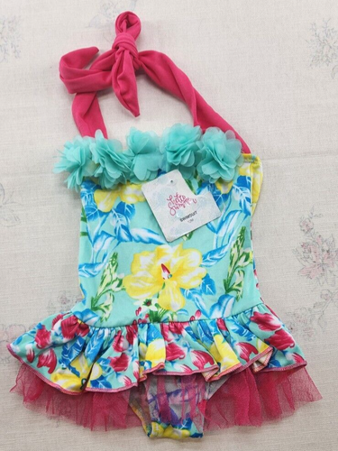 Hello Swimmer 2, 1 piece Bathing Suits Baby Girl Sz 12 Months - Picture 6 of 9