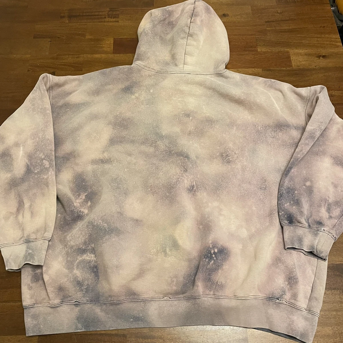 Bleach dye grey hoodie cheap